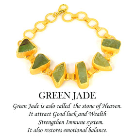 Natural Crystal Stone Copper Bracelet Green Flourite