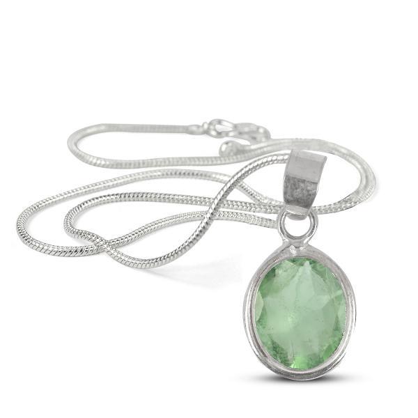 AAA Natural Stone Pendant - Locket with Metal Chain for Unisex