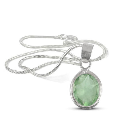 AAA Natural Stone Pendant - Locket with Metal Chain for Unisex