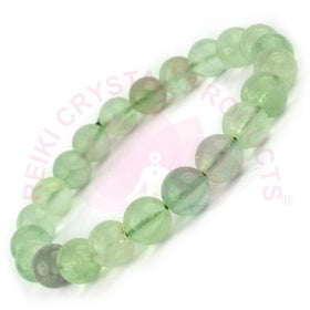 Natural Green Fluorite 8mm bead bracelet Reiki charged for focus and clarity