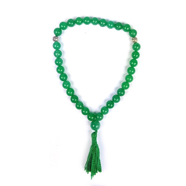 Natural Crystal Stone Tasbeeh Jaap Mala for Prayer 33 Beads 8 mm