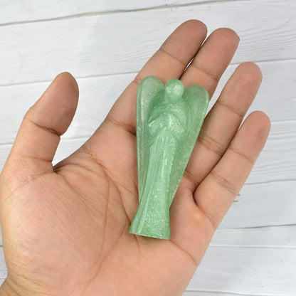Natural Crystal Angel Size 7.6 cm (3 inch)