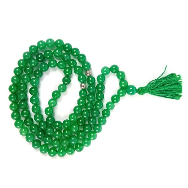 Natural Crystal Stone Tasbeeh Jaap Mala for Prayer 99 Beads 8 mm