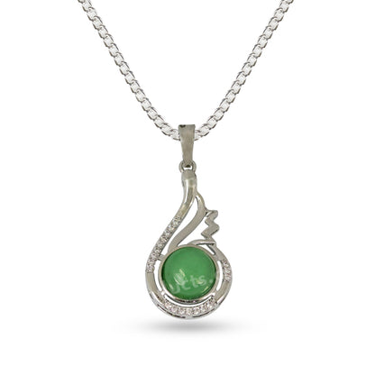 AAA Natural Crystal Stone Pendant - Locket with Metal Chain