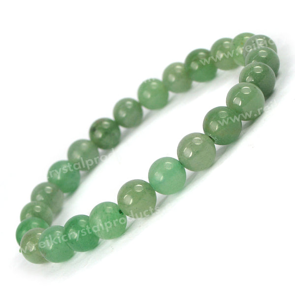 Natural Crystal Stones 8 mm Round Beads Bracelet
