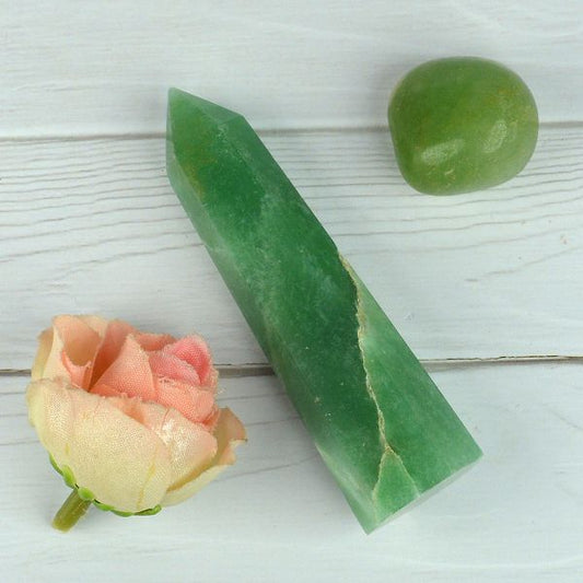 Green Jade Crystal Pencil / Obelisks