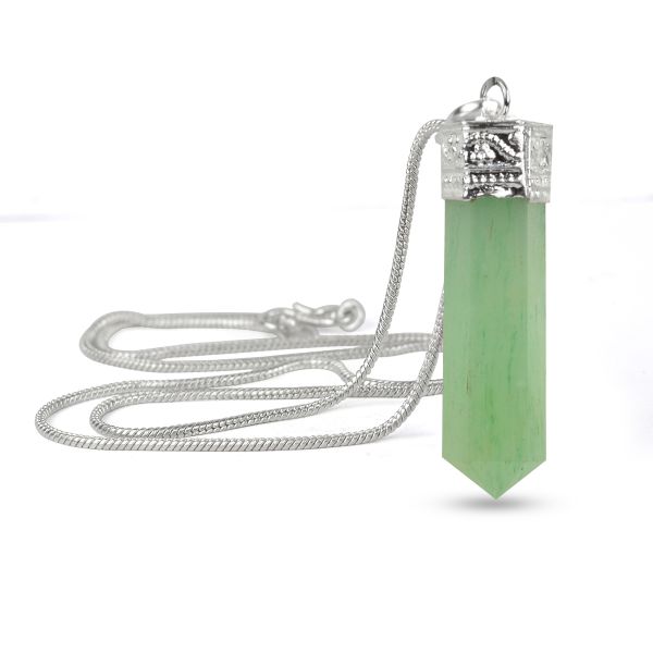 Natural AAA Pencil Shape Pendant - Locket With Metal Chain