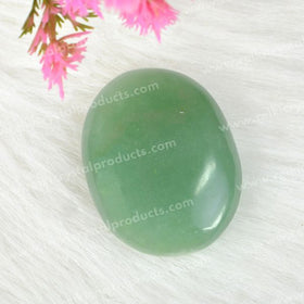 Green Jade Polished Palm Stone for Meditation
