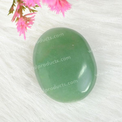 Green Jade Polished Palm Stone for Meditation