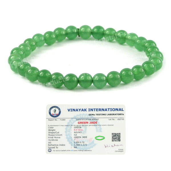 Certified Natural Crystal Stones 6 mm Round Bead Bracelet Energized By Reiki Grand Master