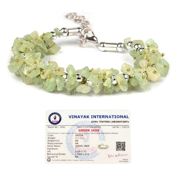 Certified Natural Crystal Stone Adjustable Chip Beads Bracelet