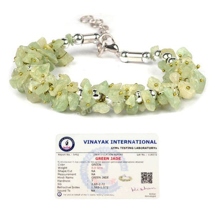Certified Natural Crystal Stone Adjustable Chip Beads Bracelet