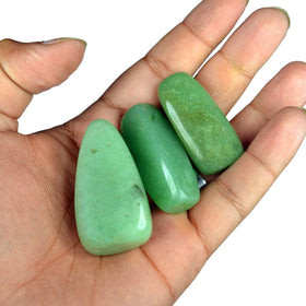 Natural Green Jade Tumble Stones Pack 200 Gram Polished Crystals