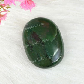 Green Jasper Polished Palm Stone for Meditation