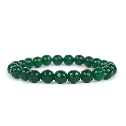 Natural Crystal Stone 8 mm Faceted Bead Bracelet for Unisex