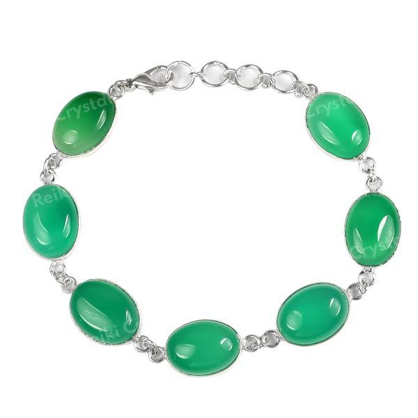 Natural Crystal Stone Adjustable Metal Bracelet for Unisex