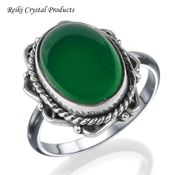 Natural Crystal Gemstone Adjustable Silver Ring
