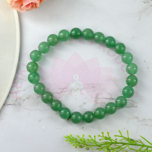 Green Onyx 8 mm Round Bead Bracelet