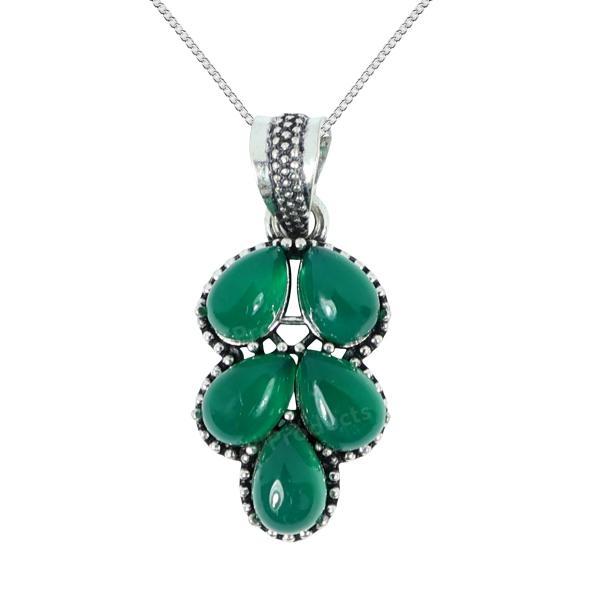 Natural Gemstone Crystal Pendant Locket with Chain for Women Girls