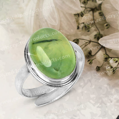 Natural Original Crystal Stone Adjustable Ring for Unisex