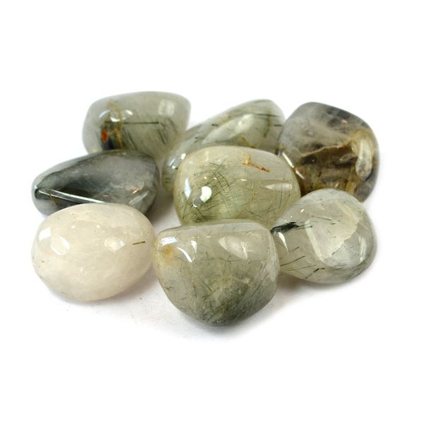 Green Rutile Quartz Tumble Stone