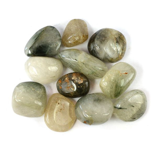 Green Rutile Quartz Tumble Stone