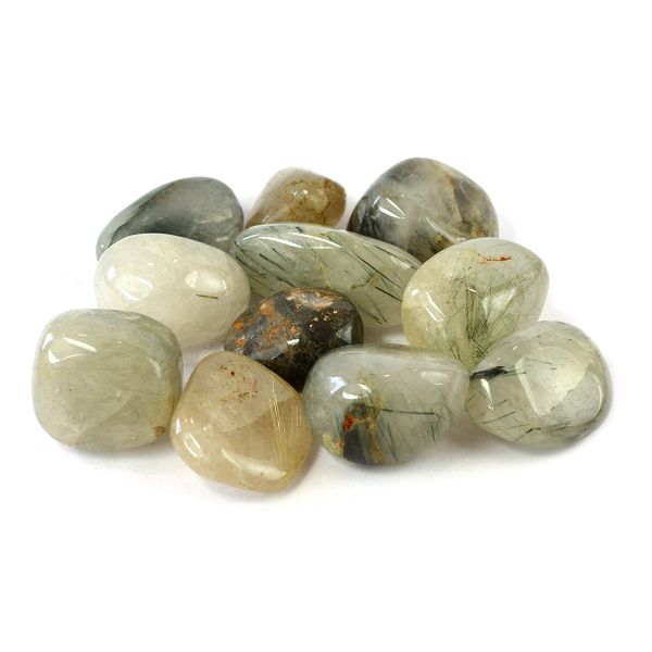 Green Rutile Quartz Tumble Stone