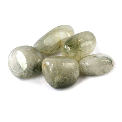 Green Rutile Quartz Tumble Stone