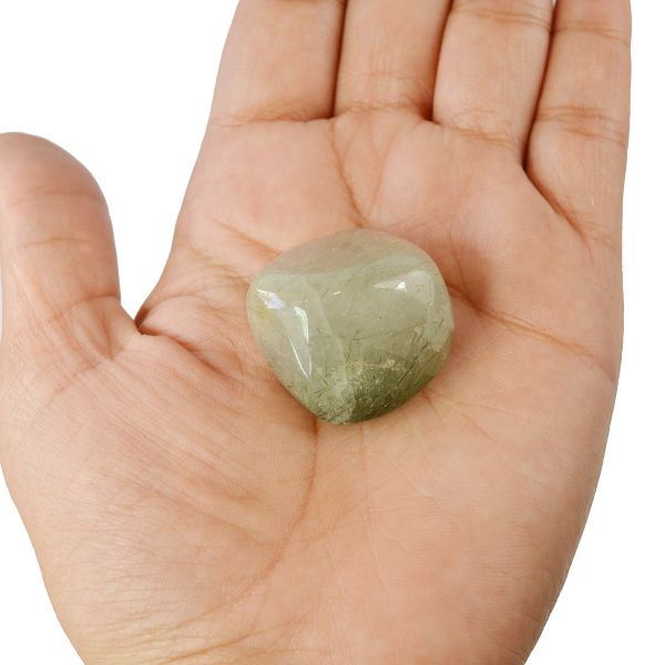 Green Rutile Quartz Tumble Stone