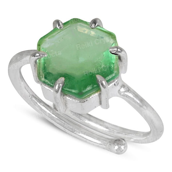 Natural Gemstone Adjustable Ring for Unisex