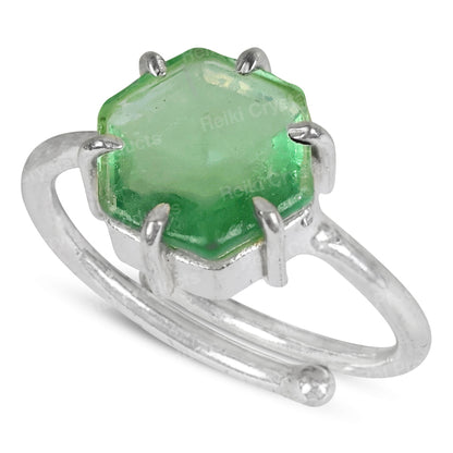 Natural Gemstone Adjustable Ring for Unisex