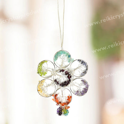 7 Chakra Tree of Life Round Wall Hanging