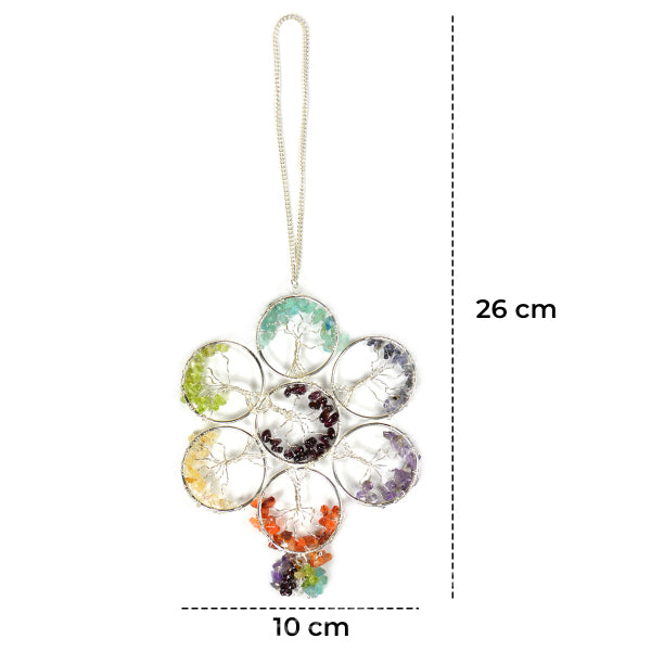 7 Chakra Tree of Life Round Wall Hanging