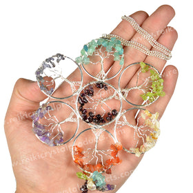 7 Chakra Tree of Life Round Wall Hanging