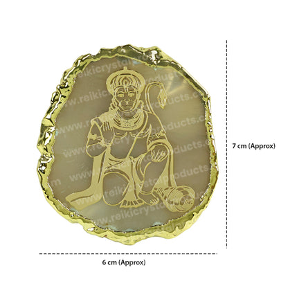 Crystal Stone Agate Hanuman ji Sileces & Coaster for Table Decoration