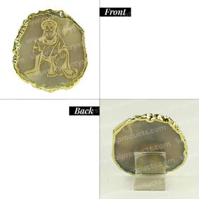 Crystal Stone Agate Hanuman ji Sileces & Coaster for Table Decoration