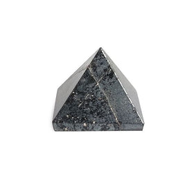 Natural Hematite pyramid 50mm Reiki charged for grounding