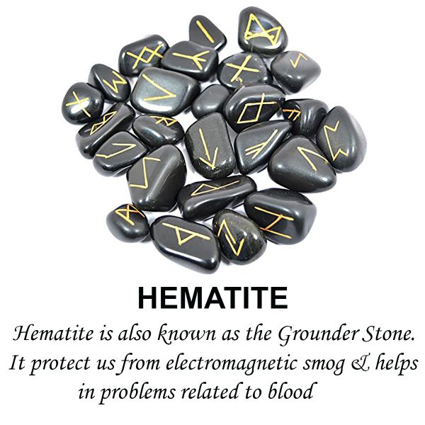 Natural Stone Tumble Shape Rune Set 25 Pc – Reiki Crystal Products LLP