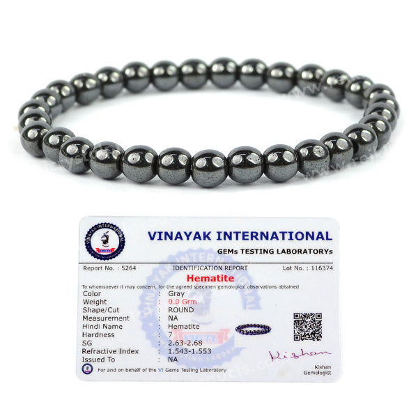 Certified Natural Crystal Stones 6 mm Round Bead Bracelet Energized By Reiki Grand Master