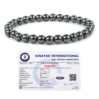 Certified Natural Crystal Stones 6 mm Round Bead Bracelet Energized By Reiki Grand Master