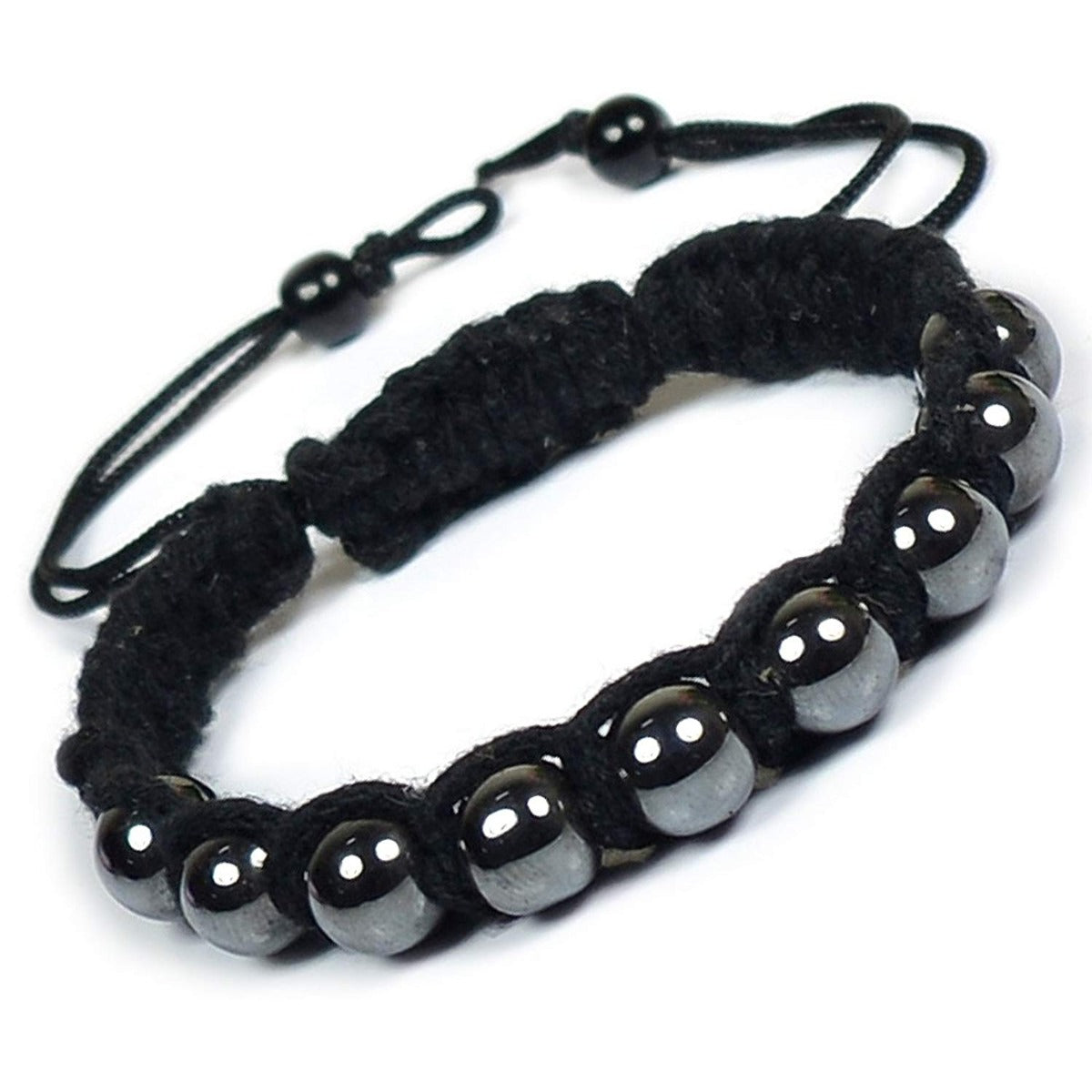 Natural Crystal Stone 8 mm Round Bead Thread Bracelet