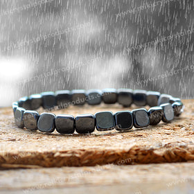 Natural Stone Stretchable Hematite Bracelet