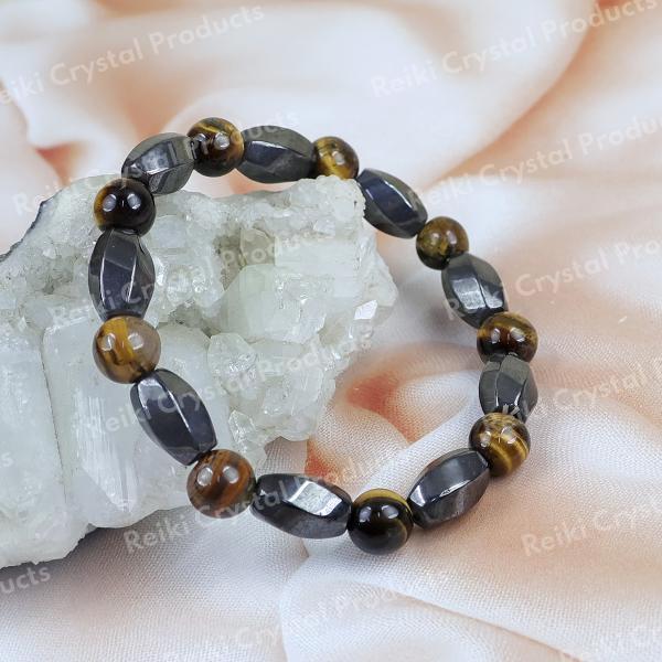 Natural Stone Stretchable Hematite Bracelet