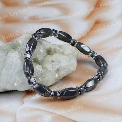 Natural Stone Stretchable Hematite Bracelet