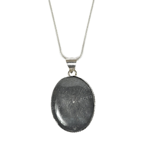 Hematite Oval Shape Pendant with Chain