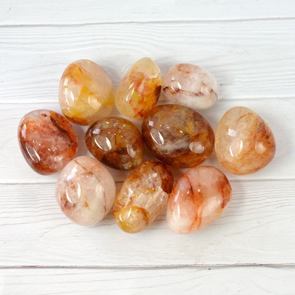 Hematoid Quartz Tumble Stone