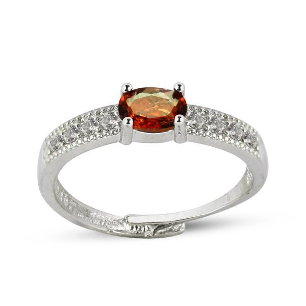 AAA Adjustable Garnet Hessonite Gemstone Ring