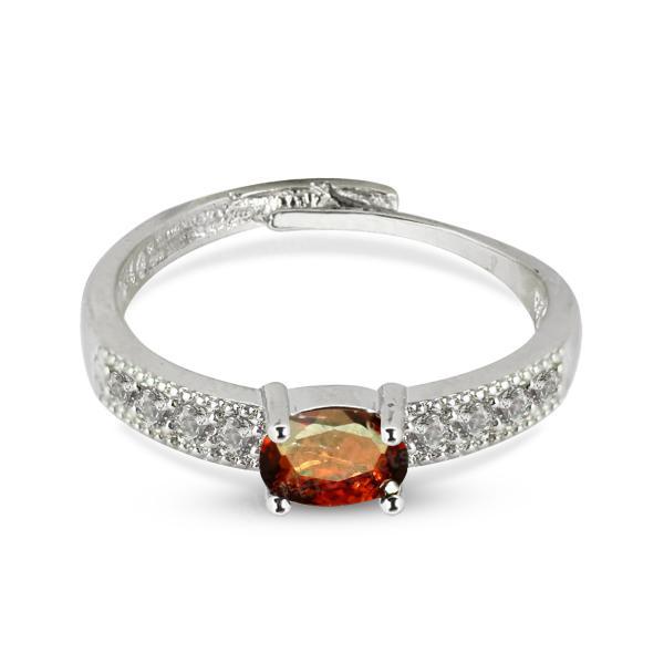 AAA Adjustable Garnet Hessonite Gemstone Ring