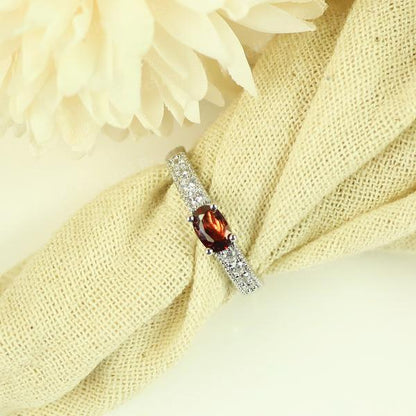 AAA Adjustable Garnet Hessonite Gemstone Ring