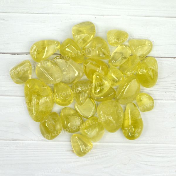 Lemon Quartz High Grade Tumble Stone Pack of 200 gram